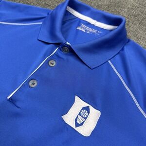 Nike Duke Blue Devils Basketball Short Sleeve Polo Shirt Men's M Blue Dri Fit